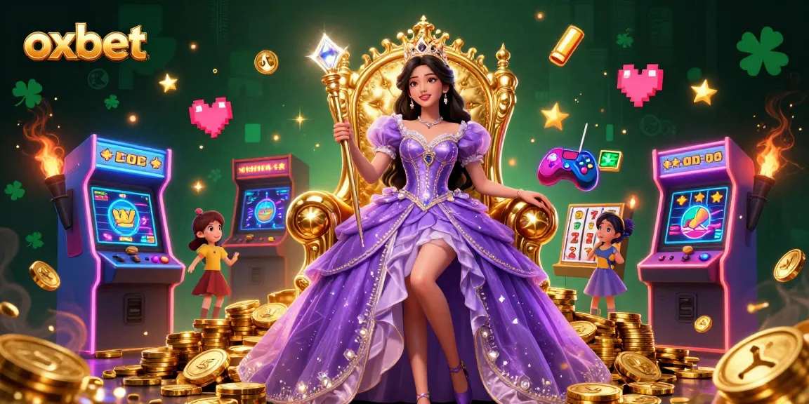 Experience excitement with oxbet's vibrant gaming scene showcasing a beautiful Asian woman and colorful casino elements.