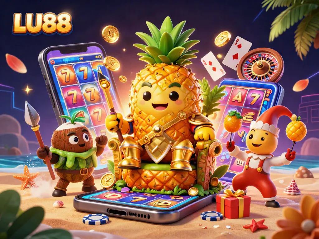 LU88 players enjoying vibrant action in a dynamic casino scene filled with exciting games and golden rewards.