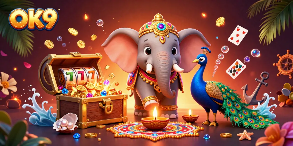 Experience thrilling gameplay at OK9's vibrant casino, featuring unique characters and dynamic gaming elements.