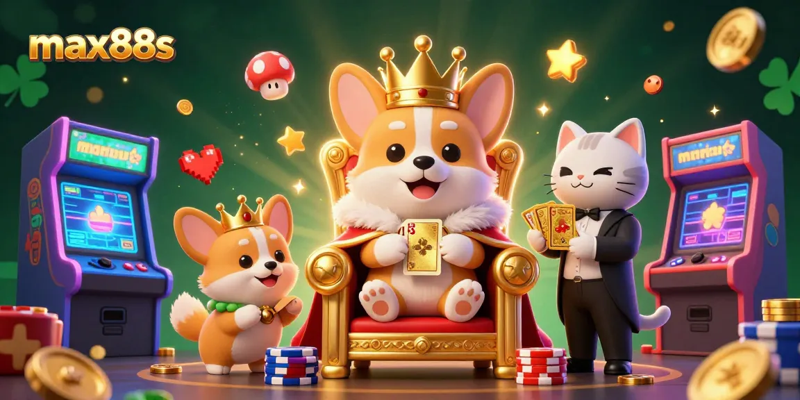 Experience thrilling gameplay at max88s with corgis and vibrant casino elements.