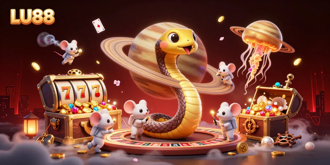 Win at LU88 with an exciting cosmic theme featuring roulette, treasure, and card games.