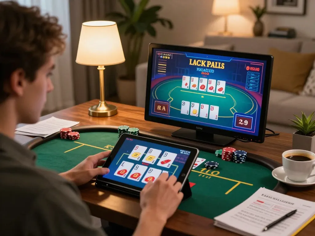 Engaging in an exciting online casino experience with Link vào Dabet on a tablet, showcasing strategic gameplay