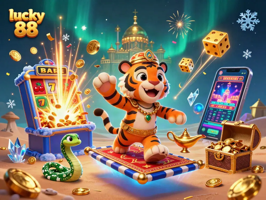 Experience the thrilling lucky 88 casino adventure with a vibrant slot scene bursting with action.