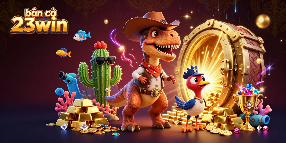 Engage with bắn cá 23win in a thrilling underwater adventure with vibrant characters and dazzling treasures.