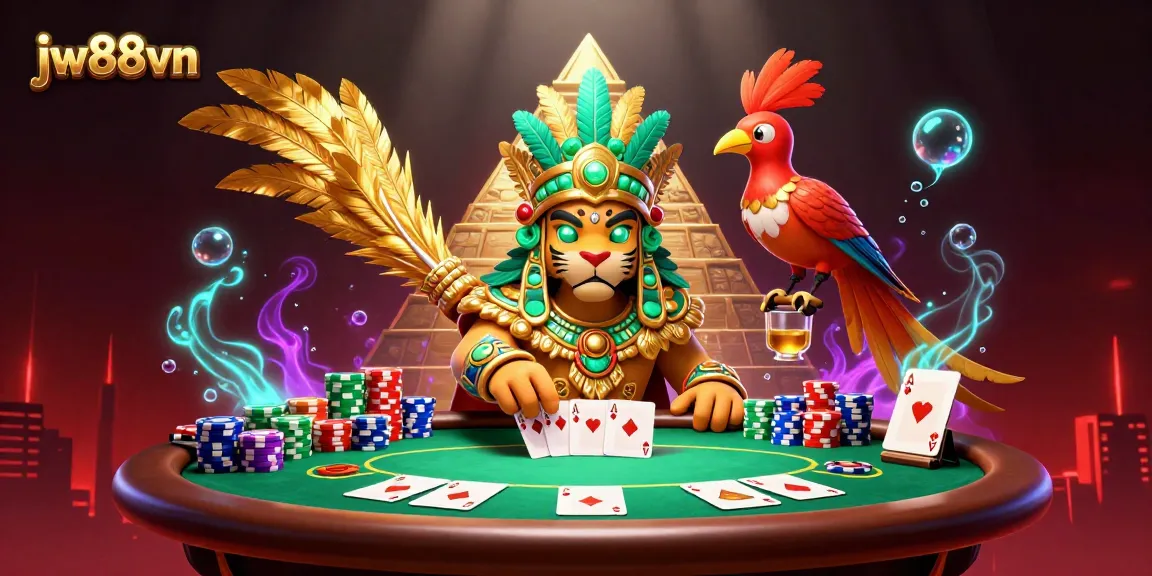 Experience thrilling gaming action at jw88vn with a vibrant poker scene featuring exciting elements.