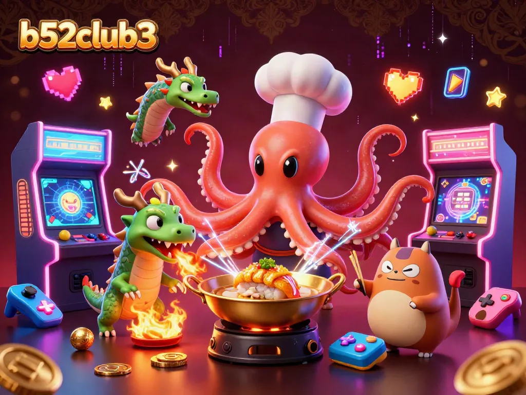 Join the exciting casino experience at b52club3 with vibrant games and colorful characters!
