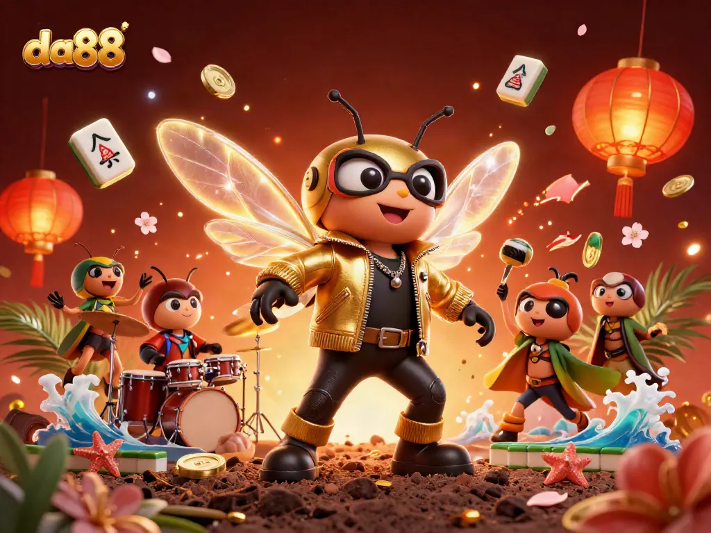 Experience thrilling gameplay with da88's exciting character scene full of rich casino elements.