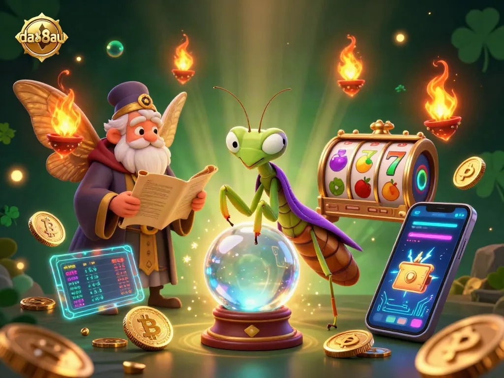 Engage with da88au's dynamic casino scene featuring vibrant characters and exciting slot symbols.