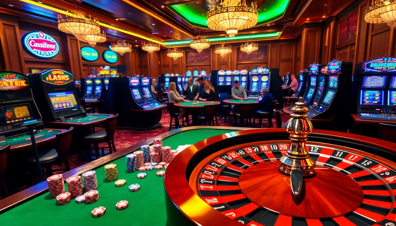 Players engage in high-stakes gambling action at LU 88's luxurious casino, celebrating wins with poker chips and roulette excitement.