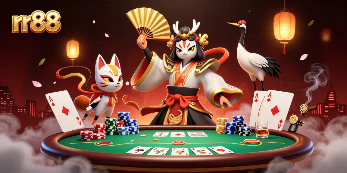 Experience thrilling gameplay at rr88 with a dynamic poker scene and vibrant 3D characters.