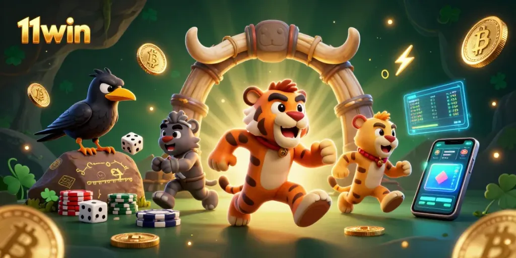 Experience the thrill of 11win casino with engaging creatures and vibrant gaming elements.