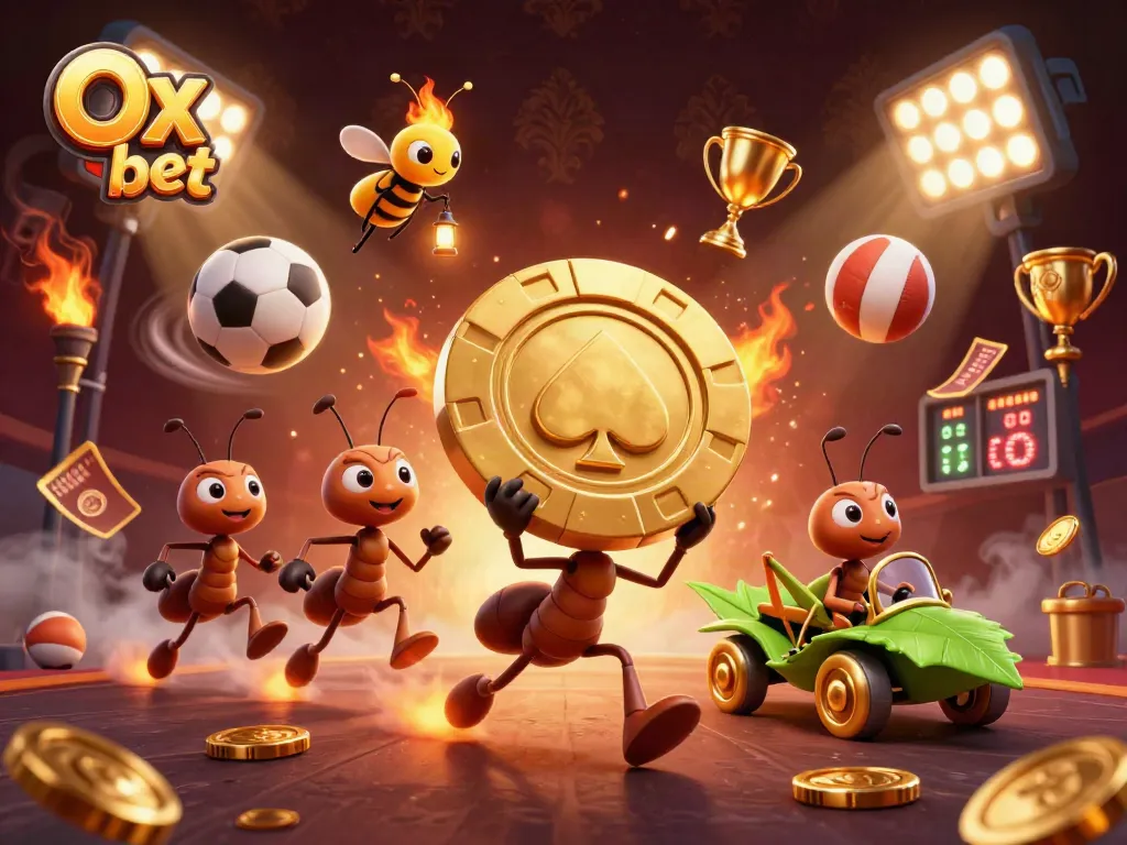 Engage with thrilling moments at Ox bet while ants navigate a heist for a giant poker chip.