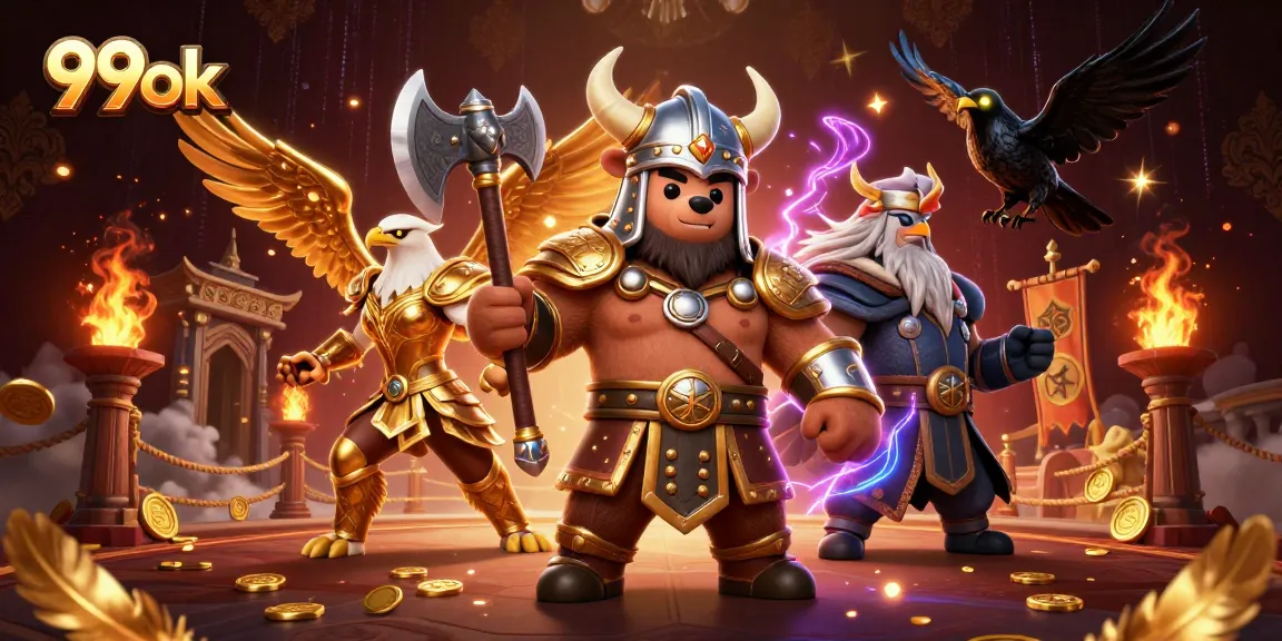 Experience the thrill of 99ok with Viking legends in 3D casino action!