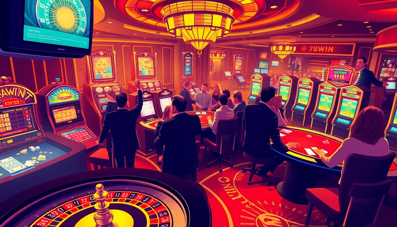 Experience the thrill of winning at 78WIN as players engage in exciting casino games.
