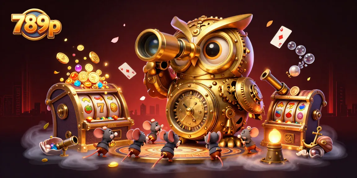Experience thrilling gaming action with the enchanting 789p casino, featuring a golden owl and vibrant slot machines.