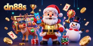 Spin jackpots with Santa, reindeer, and snowman at dn88s casino, featuring slots and fun!